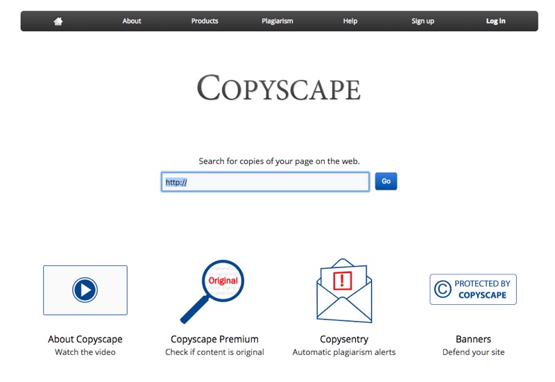 copyscape para detectar contenido duplicado